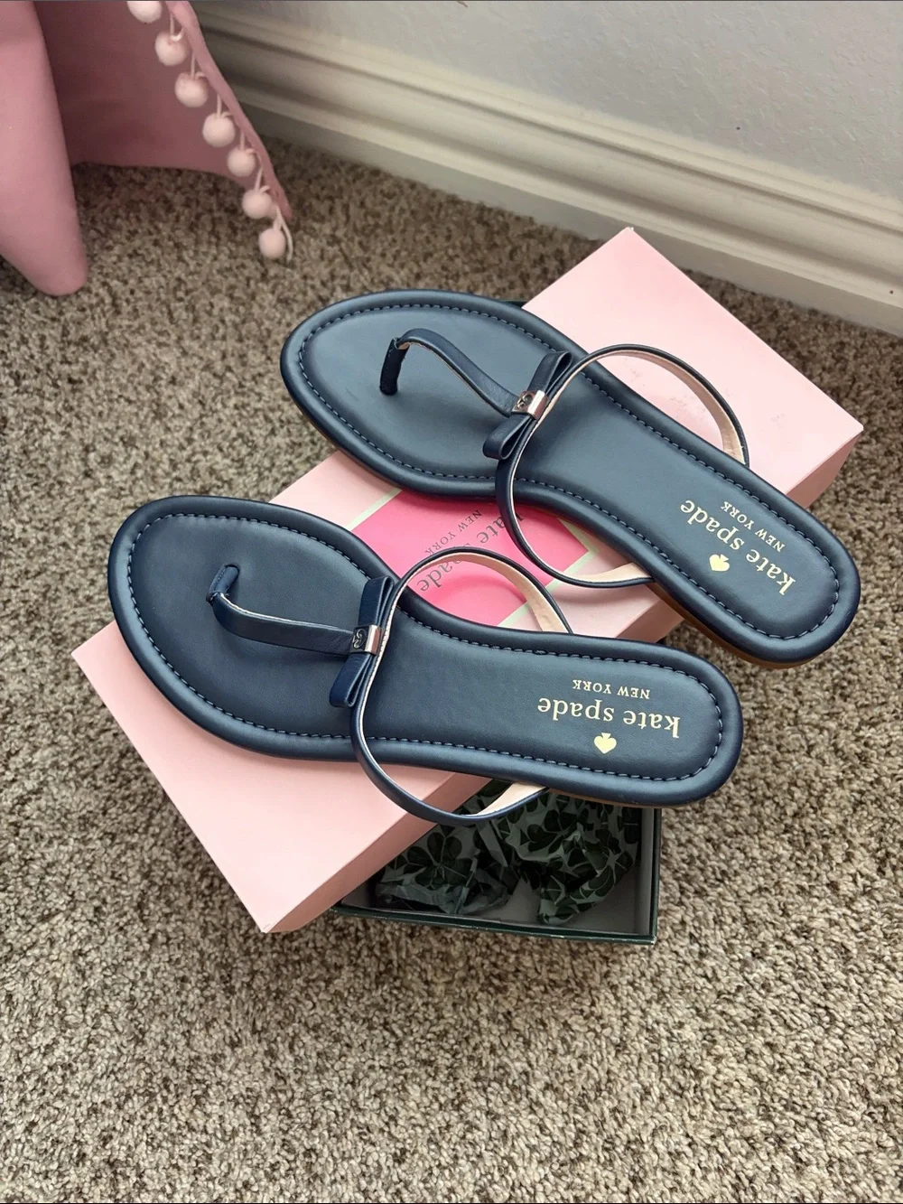 kate spade T-Strap peplum Sandals